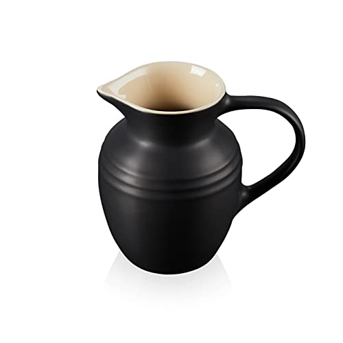 Le Creuset Stoneware Breakfast Jug, 600 ml, 550 g, Matte Black, 70903060000002, 15 x 14.5 cm - Image 2