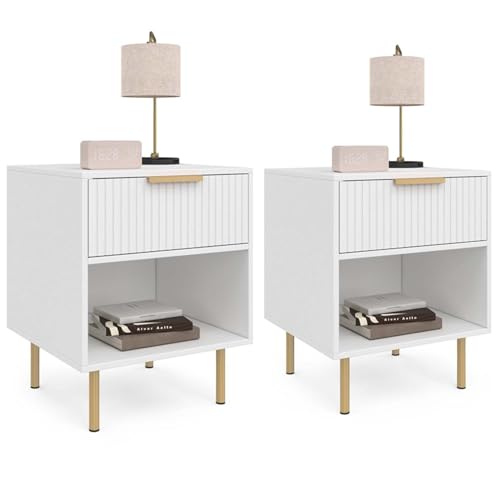 IDMarket: Juego de 2 mesitas de noche Marcel