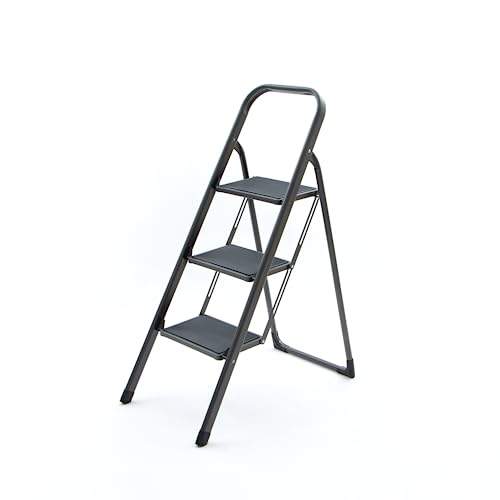 武田コーポレーション【踏み台・脚立・ステップ・折りたたみ】ブラック 42×76.5×102cm フォールディングステップ3段BK T3-FDS3BK