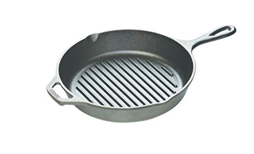 Lodge Cast Iron Grill Pan 10-1/4 in. Black