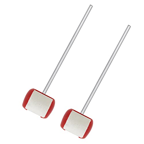 Toddmomy Percussion Instrument Parts 2pcs Bass Drum Beaters Metal Abs Material Drum Set Accessories