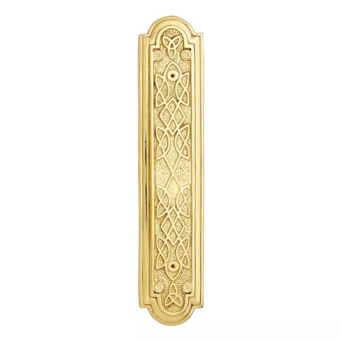 STALLION HARDWARE Polished Brass 9.5 Push Plate - Durable Solid Brass Door Trim Protects Against Scratches & Tarnish Perfect for Home & Office Decor