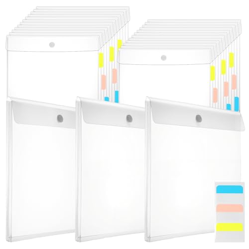 Image of 12 x 12 Scrapbook Paper Storage Organizer - 24 Plastic Expandable Holders with 30 Stickers, Acid-Free PP for 100 Sheets, Hook & Loop Closure