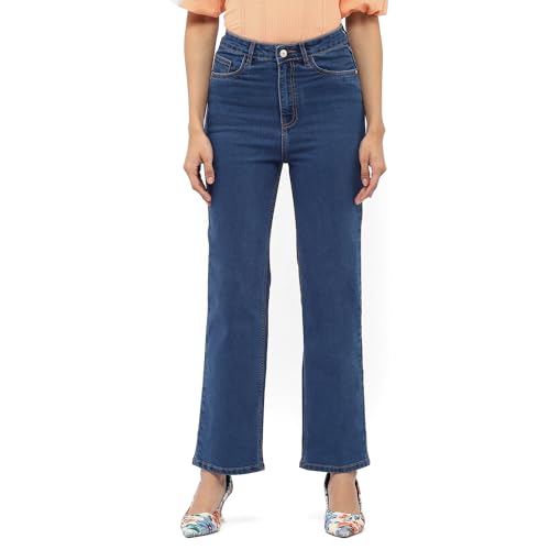 Image of Madame Solid Wide Leg Jeans
