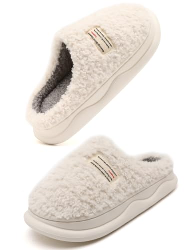 Image of Slippers for Women Men, Memory Foam Slippers for Women, Soft Thick Fuzzy Bedroom House Shoes Indoor Outdoor