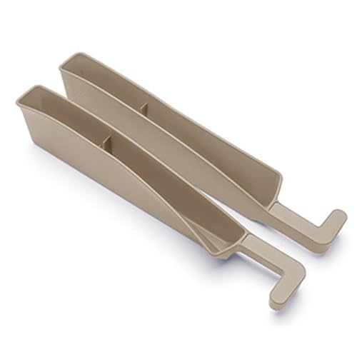 mophrati シート収納ボックス 外出中に携帯電話ウォレットに簡単にアクセス PU カーシートギャップ収納ボックス, ベージュ