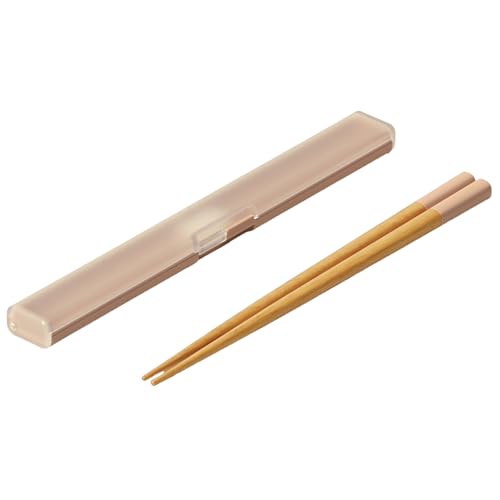 ansio アンシオ 抗菌 箸 スリム箸箱 セット ピンク/日本製 食洗器対応 パステルカラー×天然木