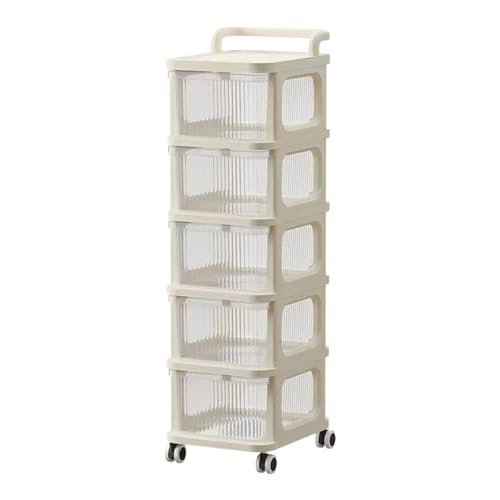 Gabinete de almacenamiento multicapa con ruedas para cocina, baño, lavandería