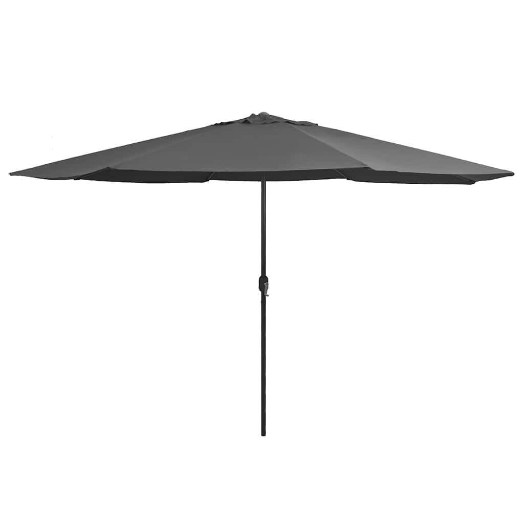 Generisch Parasol przeciwsłoneczny, 390 cm, kolor piaskowo-biały, odporny na promieniowanie UV parasol tarasowy z poliestru z mocnym metalowym masztem i 8 wytrzymałymi żebrami parasola, mechanizm