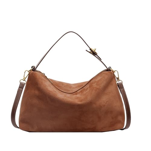 Suede Bags for Women Retro Slouchy Shoulder Bag Satchel Purses Crossbody Hobo Handbags