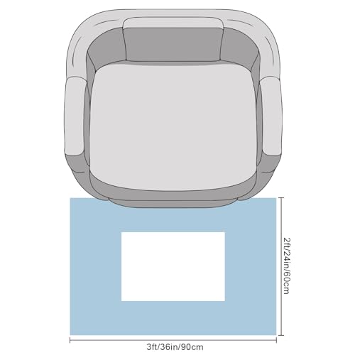 Tapete rectangular antideslizante 2x3 pies púrpura miniatura 3