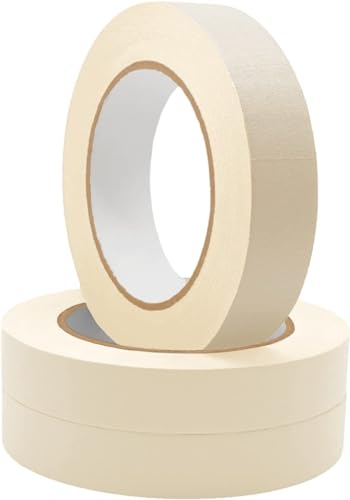 Image of Eco Friendly Masking Tape, 24MM (1 inch) x 20 Mtrs - Easy Tear Tape, Best for Carpenter, Labelling, Painting and leaves no residue after a peel (Pack of 6)