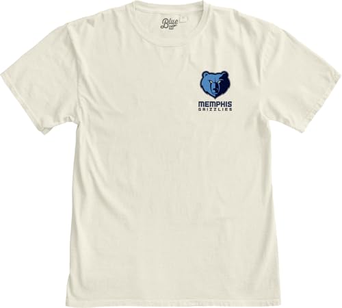 Image of Blue 84 NBA Unisex-Adult NBA Officially Licensed T-Shirt Ringspun Front /Back Ivory