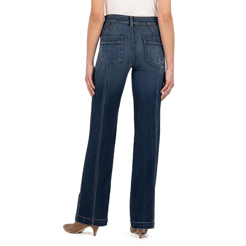 KUT from the Kloth Women's Jodi High-Rise Wide Leg Front Patch Pockets in Energy3