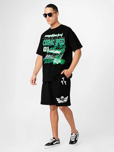 GORGLITTER Men's Letter Graphic Track Shorts Drawstring Waist Summer Workout Shorts Streetwear4