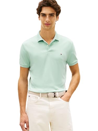 Image of Tommy Hilfiger Mens Short Sleeve Casual Polo Shirts in Regular Fit with Liquid Cotton