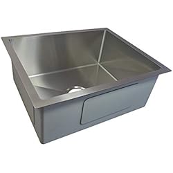 Fregadero empotrado de acero inoxidable 304 cuadrado de cocina fregadero de cocina fregadero inferior 1 lavabo 54 x 44