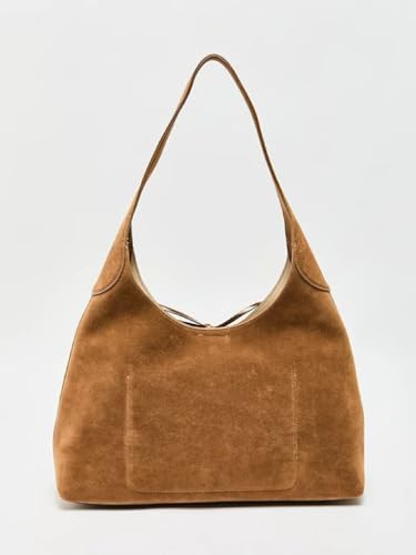 Bow Tie Suede Hobo Bags for Women Large Shoulder Bag Handbags Chic Purse Satchel for Travel Work2