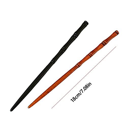 Women Retro Simple Wooden Hairpin Bamboo Shape Hair Chopsticks Classical Hair Pins Stick Antique Hanfu Headdress Hair Accessories(Brown) #TOP1