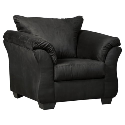 Sillón contemporáneo acolchonado negro miniatura 1