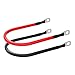 6 AWG Battery Cables 6 Gauge Battery Power Inverter Cable with 5/16 Inch Tinned Copper Lugs Both Ends for Solar Marine Boat RV Car Motorcycle 2 pcs (9 in)
