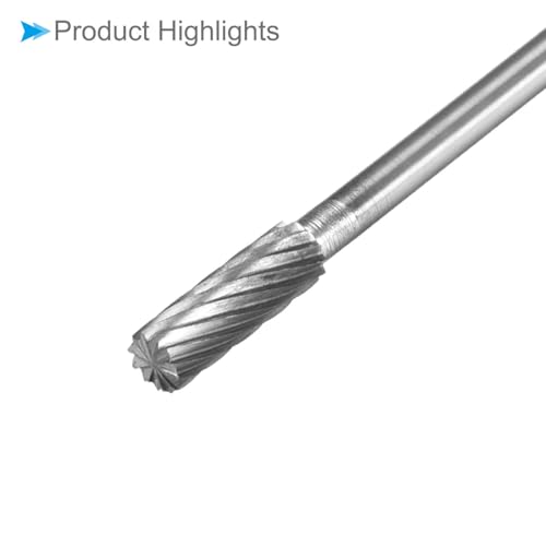 Fresa rotativa de carburo de tungsteno 4 mm, mango 1/8" miniatura 5