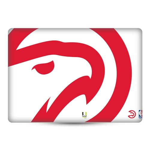 Coque MacBook Air 13.6 transparente à logo surdimensionné NBA Atlanta Hawks style armure - 2
