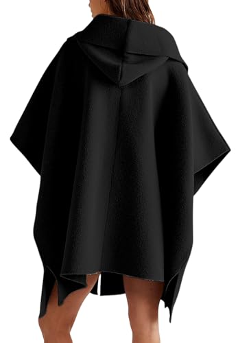 Image of CHARTOU Women Hooded Kimono Cardigan Sweater Oversized Open Front Cardigan Jacket