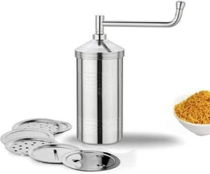 BM Kitchen Ware Stainless Steel SEV Sancha Regular 9" INCH with 6 Pattern Discs/Jali