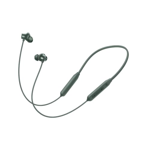 Image of Bluetooth Wireless in-Ear Neckband Earphones with Mic, 12.4mm Dynamic Drivers, Up to 30 Hours Playtime, Fast Charging, IPX Water & Dust Resistance, Deep Bass, Type-C, ENC Calling (Green)