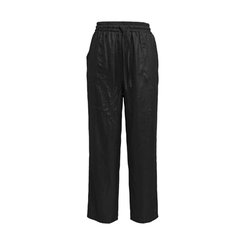 Pantalon décontracté femme jambe droite fluide mode été pour voyage