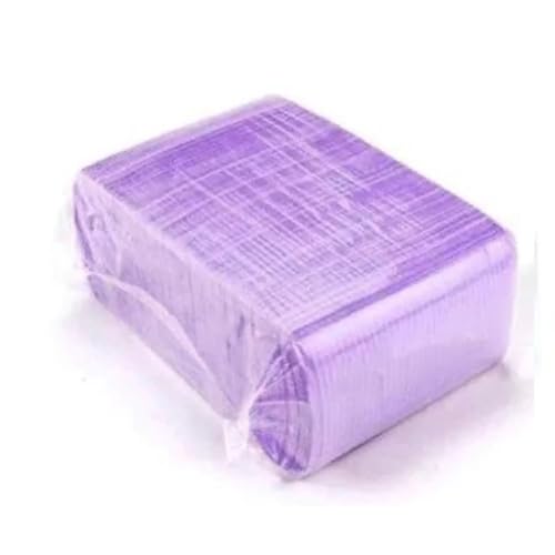 Image of Dental Patient Bibs - Pack of 125 (Purple) | 3-Ply Disposable Bibs | Waterproof & Absorbent Protection | Ideal for Dental Clinics, Salons & Tattoo Studios