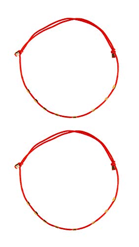 Naz Collection Two Pinky Promise Friendship Red String Bracelet Gold Plated Kabbalah Protection Love Bracelets For Women Men Girls Boys Best Friend Mother Daughter Sister Matching Couples Bff