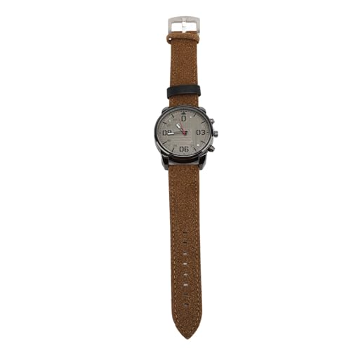 Fictory Reloj de cuarzo ultrafino para hombre, diseño minimalista, cristal mineral resistente a los arañazos, perfecto para negocios y actividades al aire libre, elegante correa marrón, marrón Fictory Reloj de cuarzo ultrafino para hombre, diseño minimalista, cristal mineral resistente a los arañazos, perfecto para negocios y actividades al aire libre, elegante correa marrón, marrón