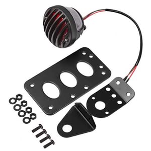 Yctze Motorcycle Side Mounting Bracket, Metal Bracket Side Mount Plate Brake Light Brake Light Aluminum Alloy Black - Image 3
