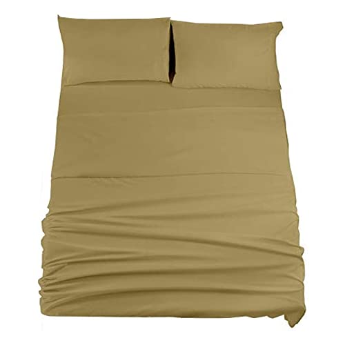 Image of Flat Bedsheet with 2 Pillow Cover - Microfiber Bedsheet /Bedsheets /Bed Sheet