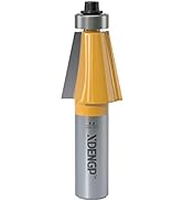 XDENGP 11.25 Degree Chamfer Router Bit with 1 Inch Cutting Length,1/2 Inch Shank Carbide Edge For...