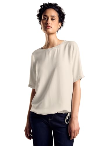 T-Shirt avec Cordon de Serrage Street One A344883 pour Femmes en Sable Lisse