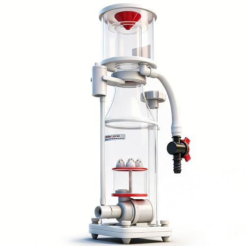 Protein Skimmer for 50-100 Gallon Saltwater Aquarium DC Pump with Adjustable Flow Control Ultra Silent Operation (35dB) Compact Nano-Scale Design for Reef Tank Saltwater Tank