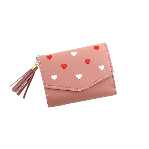 Wallet Short High-end Love Urban Fashion Coin Purse(Rose)