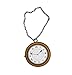 Nicky Bigs Novelties Adult Costume Accessory Hip Hop Rapper Clock Necklace Oversized White Rabbit Clock Non-Functioning Gold, One Size