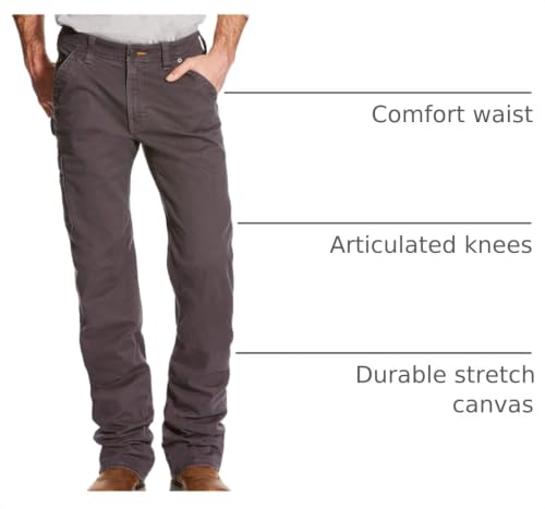Image of Ariat Men's Rebar M4 Low Rise DuraStretch Made Tough Double Front Stackable Straight Leg Pant