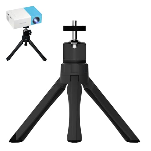 Mini Trepied Videoprojecteur,Support Videoprojecteur sur Pied,Mini Trepied Appareil Photo Portable,Rotule Réglable À 360° avec Vis 1/4,Convient Aux...