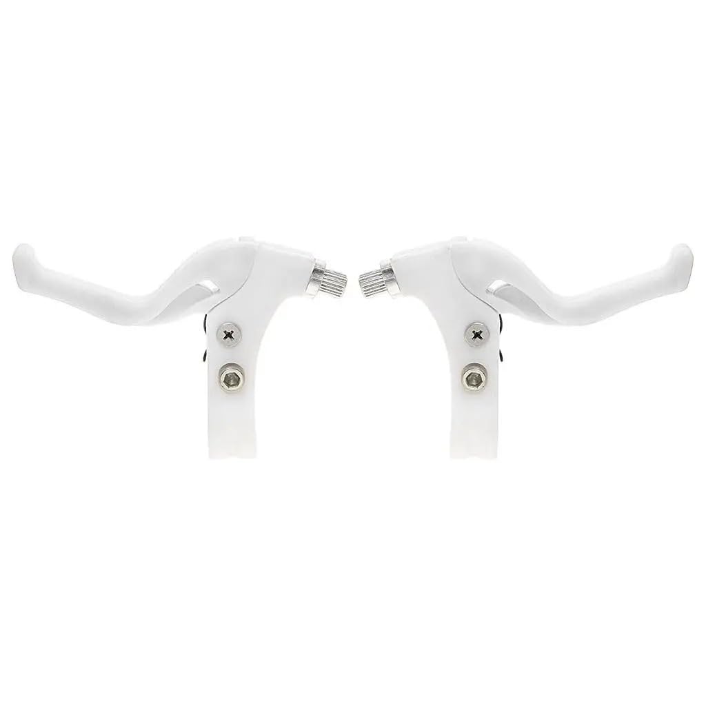POAYUEWR 1 Pair Mountain Bike Shifter Brake Lever Kids Children Bike Brake Levers Bicycle Brake Handle Bike Brake Drum(White)