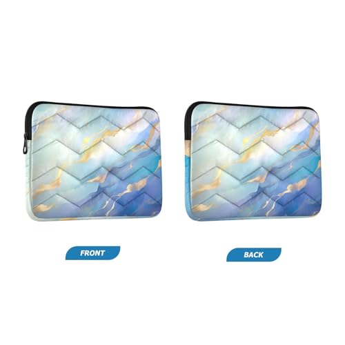Funda para Laptop 13-14 Pulgadas Mármol Azul y Oro Impermeable miniatura 2
