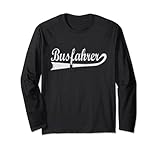 Busfahrer Retro Buslinie Schulbus Beruf Langarmshirt