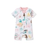 Burt's Bees Baby Short Sleeve Pajamas, One-Piece Sleeper Romper PJs, Snug Fit for Infants 3 to 24 Months