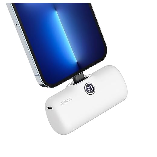iWALK Batterie Externe Charge Rapide 4800mAh, Mini Chargeur Portable, Power Bank Compacte et Jolie, Compatible avec iPhone 14/14 Pro/iPhone SE/13/13 Pro Max/12 Pro/12 Pro Max/11 Pro/XR/X/8/Plus