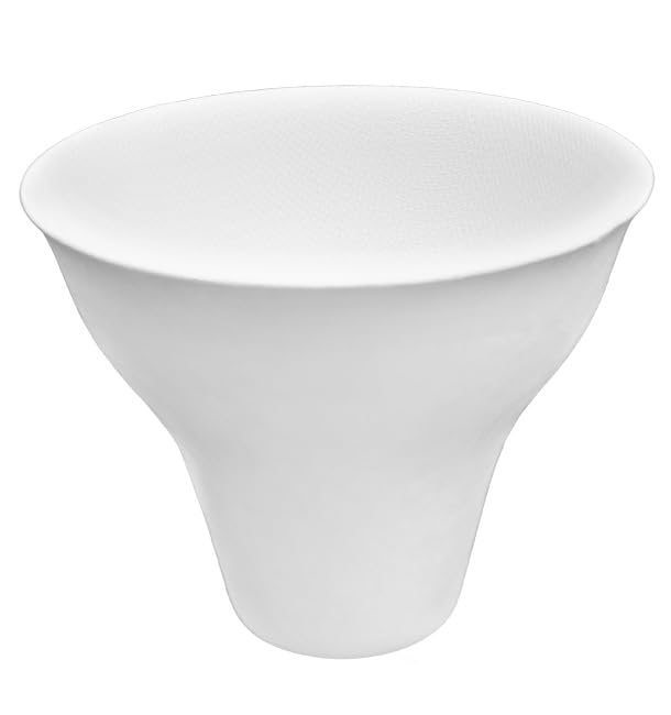 50 Vasos de Caña de Azúcar, 260 ml, Color Blanco, Catering, Eventos, Hostelería, Vajilla Ecológica, Restauración