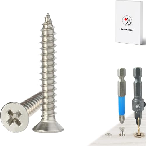 Vis à bois cruciformes inox 304 avec fraise réglable pour menuiserie
